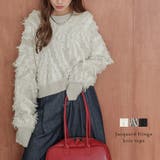 ジャガードニット ニュアンスデザイン フリンジ | AMELY | 詳細画像1