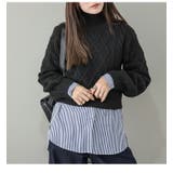 ケーブルニット クロップド丈 ハイネック | AMELY | 詳細画像12