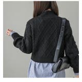 ケーブルニット クロップド丈 ハイネック | AMELY | 詳細画像13