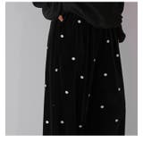 ドット刺繍 ベロア パンツ | AMELY | 詳細画像11 