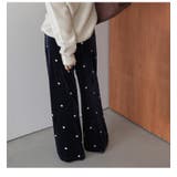 ドット刺繍 ベロア パンツ | AMELY | 詳細画像8 