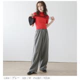 ボトムス サイドライン ワイドパンツ | AMELY | 詳細画像8