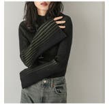 リブニット ハイネック フレアスリーブ | AMELY | 詳細画像13