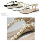 低反発インソール！パール付きフラットトングサンダルぺたんこ レディース Tストラ… | AmiAmi | 詳細画像9 