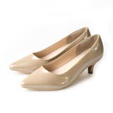 パールベージュ(エナメル) | 5センチヒール 走れる パンプス レディース | AmiAmi