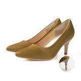 カーキ(サテン)/パイソン | 7センチヒール 走れる パンプス レディース | AmiAmi