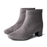 グレー(スエード) | 低反発クッション ショートブーツ レディース | AmiAmi