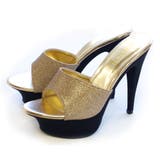 ゴールド(ラメ) | ラメ ピンヒール ミュール SH2018 | AmiAmi