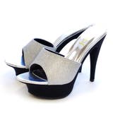 シルバー(ラメ) | ラメ ピンヒール ミュール SH2018 | AmiAmi