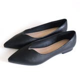 ブラック(スムース) | Vカット デザインパンプス レディース | AmiAmi