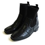 ブラック(クロコ) | ブーツ 歩きやすい 履きやすい | AmiAmi