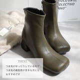 スクエアトゥ ショートブーツ レディース | AmiAmi | 詳細画像14