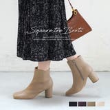 円柱ヒール ショートブーツ レディース | AmiAmi | 詳細画像1