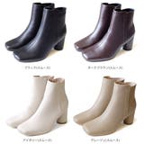 円柱ヒール ショートブーツ レディース | AmiAmi | 詳細画像2