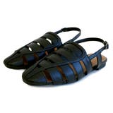 ブラック(スムース) | フラット グルカサンダル レディース | AmiAmi