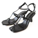 ブラック(スムース) | Tストラップ サンダル レディース | AmiAmi