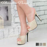 厚底 ラインストーン サンダル レディース | AmiAmi | 詳細画像1 