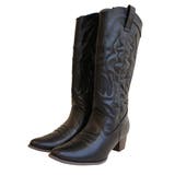 ブラック | ウエスタン ロングブーツ レディース | AmiAmi