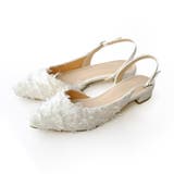 ホワイト(フェザー) | ストラップ ミュール レディース | AmiAmi