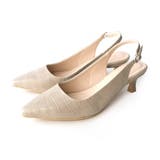 エクリュベージュ(クロコ) | バック ストラップ ミュール レディース | AmiAmi