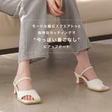 スクエアトゥ 変形ヒール サンダル レディース | AmiAmi | 詳細画像3 