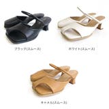 スクエアトゥ 変形ヒール サンダル レディース | AmiAmi | 詳細画像2 