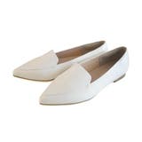 ホワイト(スムース) | ポインテッドトゥ ローファー レディース | AmiAmi