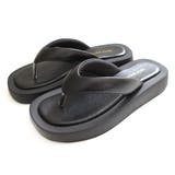 ブラック | 厚底 トング ビーチサンダル レディース | AmiAmi