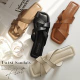 フラット ツイスト サンダル レディース | AmiAmi | 詳細画像1