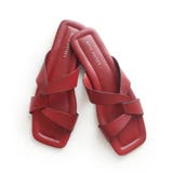 レッド(スムース) | フラット ツイスト サンダル レディース | AmiAmi