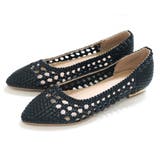 ブラック | メッシュ ローヒール パンプス レディース | AmiAmi