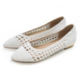 ホワイト | メッシュ ローヒール パンプス レディース | AmiAmi