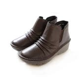 ダークブラウン | 本革 サイドゴアブーツ レディース | AmiAmi