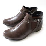 ダークブラウン | 本革 サイドゴアブーツ レディース | AmiAmi