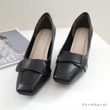 スクエアトゥ プレートヒール パンプス レディース | AmiAmi | 詳細画像4 