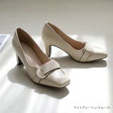 スクエアトゥ プレートヒール パンプス レディース | AmiAmi | 詳細画像5 