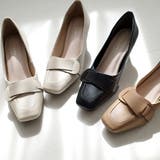 スクエアトゥ プレートヒール パンプス レディース | AmiAmi | 詳細画像15 