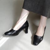 スクエアトゥ プレートヒール パンプス レディース | AmiAmi | 詳細画像17 