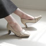 スクエアトゥ プレートヒール パンプス レディース | AmiAmi | 詳細画像18 