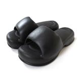 ブラック | 厚底 コンフォート サンダル レディース | AmiAmi