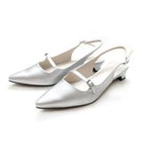 シルバー(スムース) | バックストラップ ミュール パンプス レディース | AmiAmi