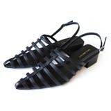 ブラック(スムース) | マルチストリング サンダル レディース | AmiAmi