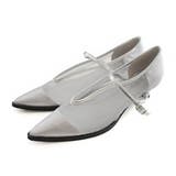 シルバー(チュール) | メリージェーン ストラップ パンプス レディース | AmiAmi