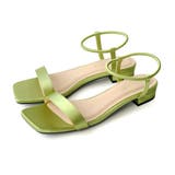 ライムグリーン(サテン) | 秒で履ける ゴムストラップ サンダル レディース | AmiAmi