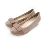 グレージュ(エナメル) | リボン ローヒール パンプス レディース | AmiAmi