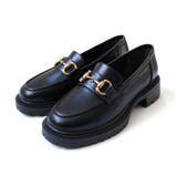 ブラックスムース(ビット) | 厚底 トラックソール ローファー レディース | AmiAmi