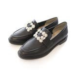 ブラック(スムース) | ビジュー ローファー レディース | AmiAmi