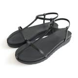 ブラック | 厚底 ストラップ サンダル レディース | AmiAmi