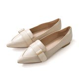 アイボリースムース(ベルト) | ポインテッドトゥ フラット パンプス レディース | AmiAmi