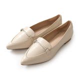 アイボリースムース(ビット) | ポインテッドトゥ フラット パンプス レディース | AmiAmi